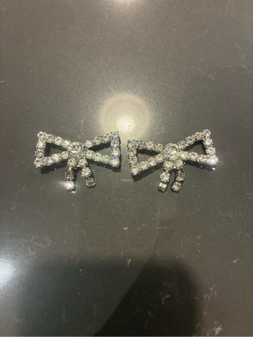 Vintage Silver Bow Decorative Wearable Accent -Shoe clips
